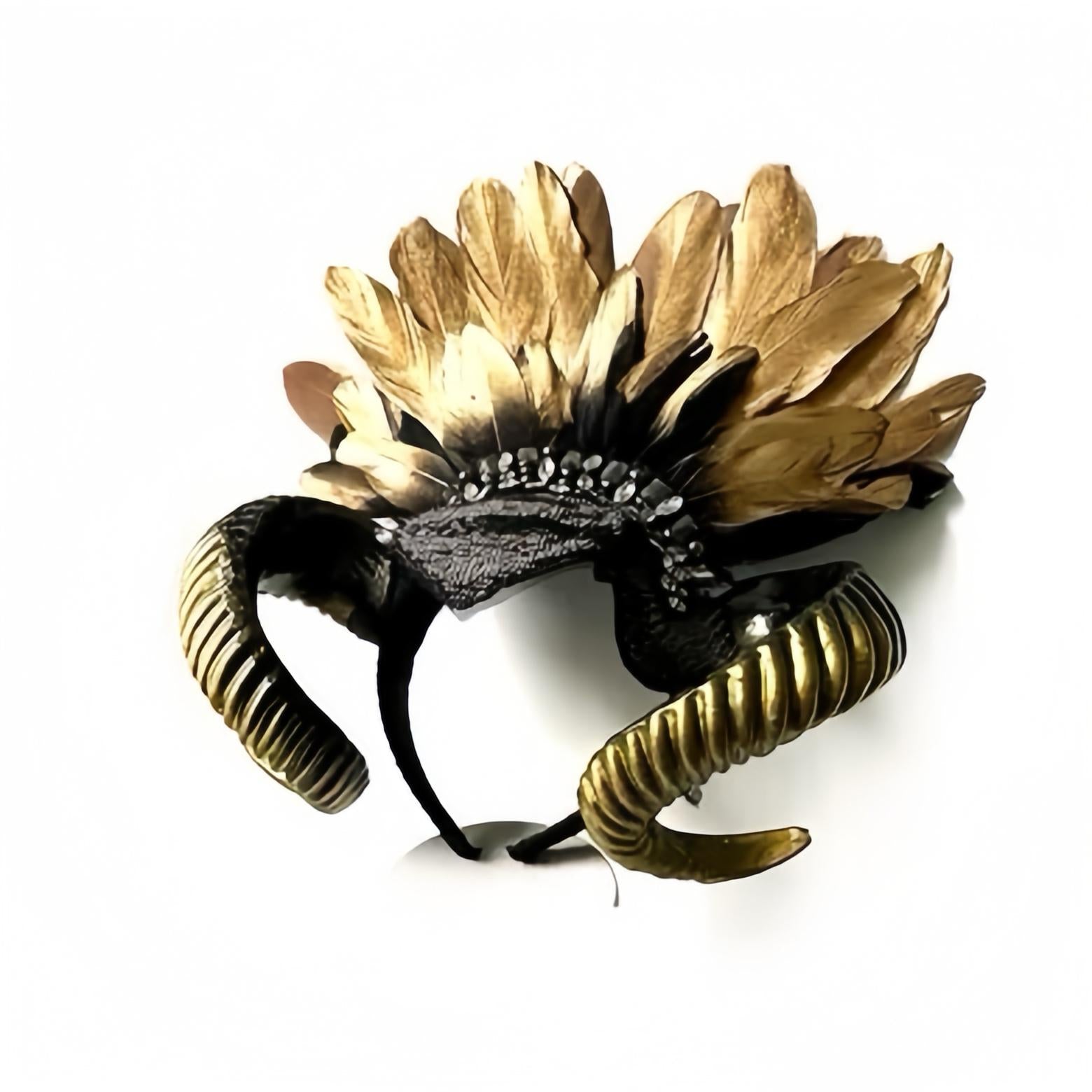 Antelope Horn Headband: Gothic Devil Horns