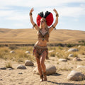 Priestess Feather Headpiece - Tribal Warrior Crown - Cosplay Costume Mask Accessory